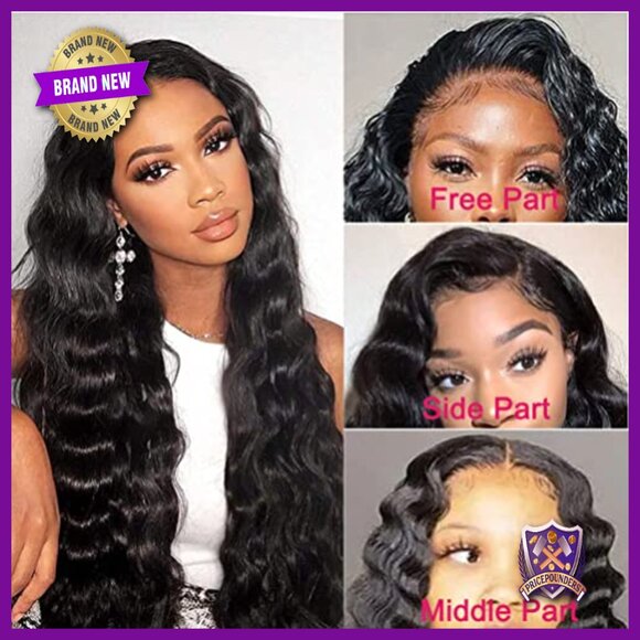 13x4 Lace Front Wig Human Hair Loose Deep Wave 150% Density Pre Plucked main image 3
